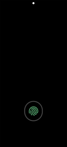 Place your finger on the fingerprint sensor to unlock your phone.