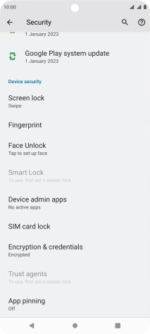 Press SIM card lock. Press SIM card lock.