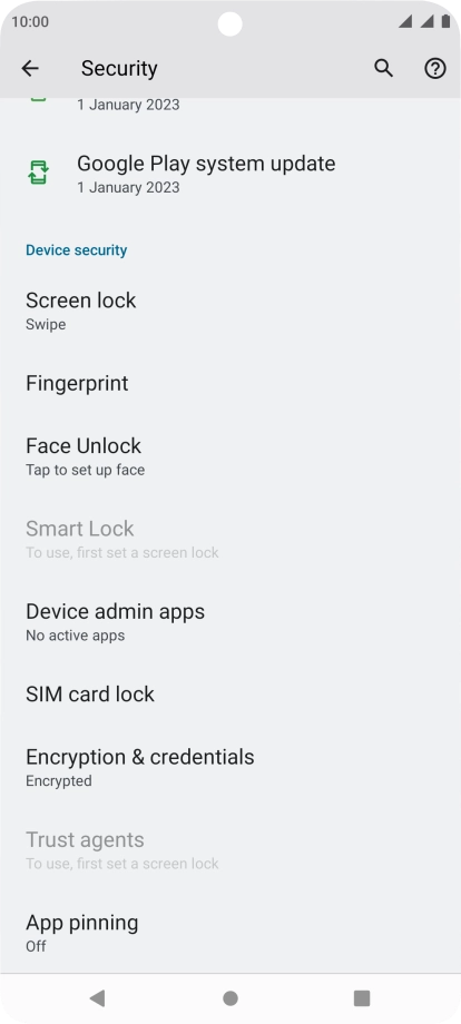 Press SIM card lock. Press SIM card lock.