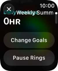 Follow the instructions on the screen to see an activity summary for the current week or to adjust the daily activity goal. Follow the instructions on the screen to see an activity summary for the current week or to adjust the daily activity goal.