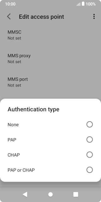 Press None.