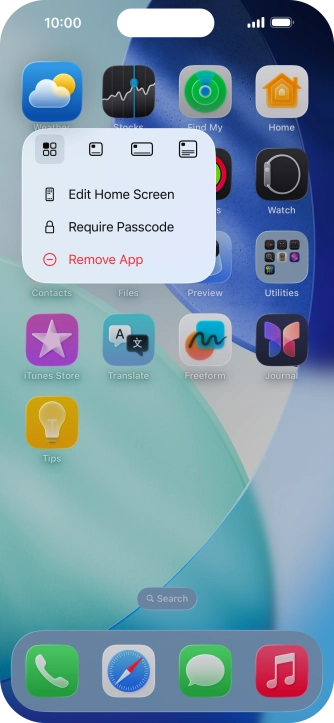 Press Remove App.