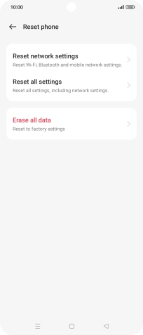 Press Reset network settings. Press Reset network settings.