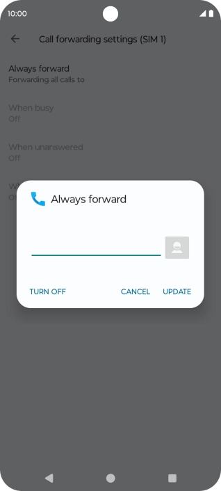 Press TURN OFF. Press TURN OFF.