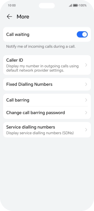 Press Fixed Dialling Numbers.