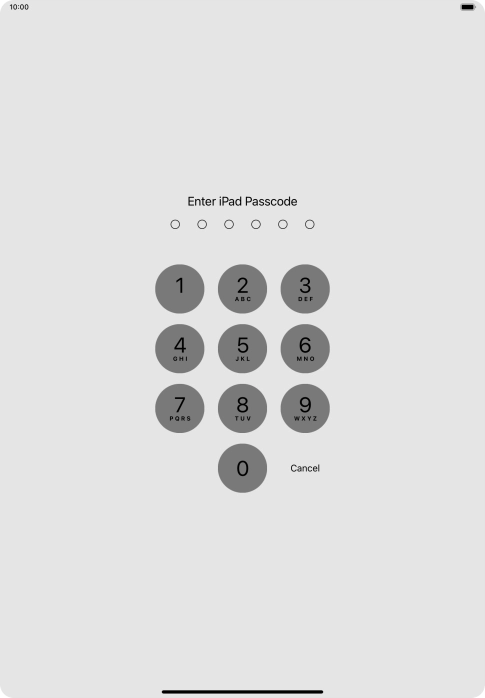 Use the lock code you created. Use the lock code you created.