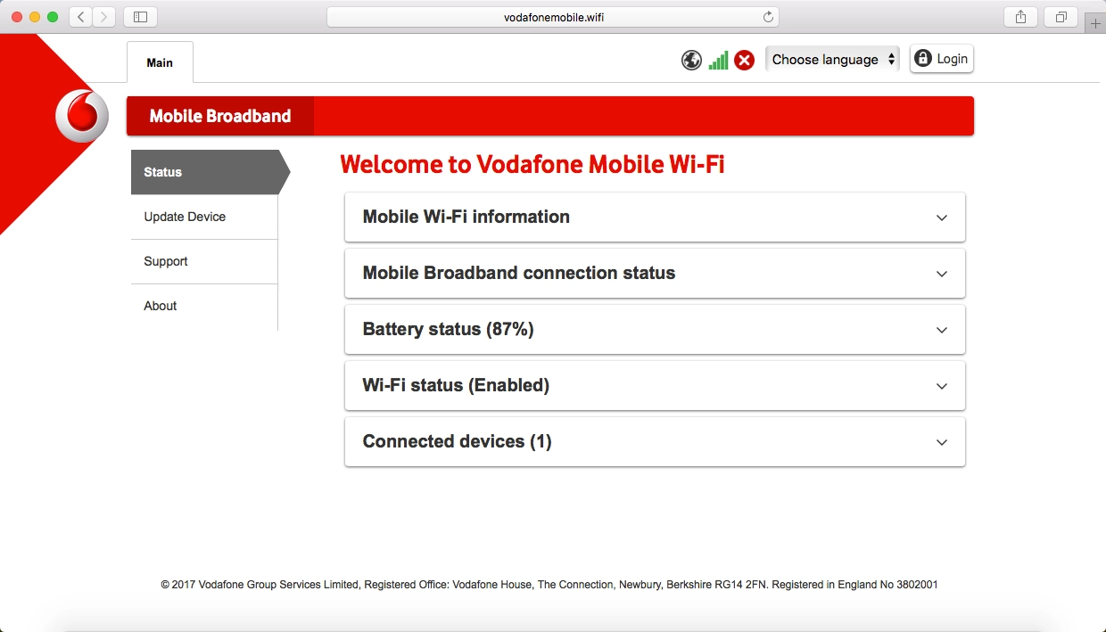 Click Login and key in the password for your router.