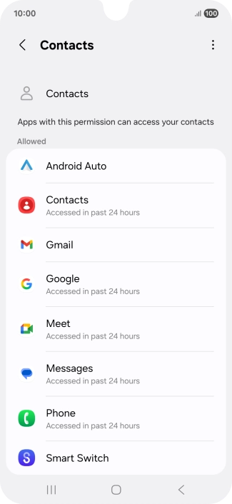 Press the required app. Press the required app.
