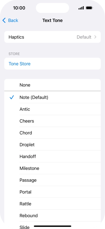 Press the required message tones to hear them.