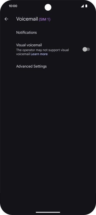 Press Advanced Settings. Press Advanced Settings.