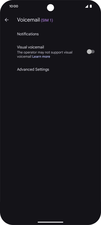 Press Advanced Settings. Press Advanced Settings.