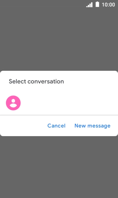 Press New message. Press New message.