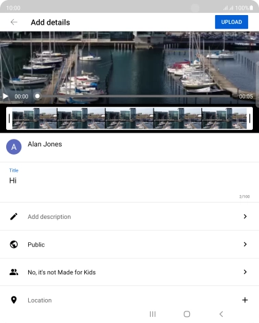 Key in the required text and press UPLOAD. Key in the required text and press UPLOAD.