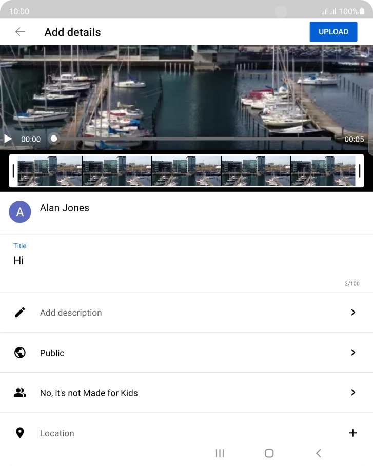 Key in the required text and press UPLOAD. Key in the required text and press UPLOAD.