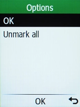 Press the OK key. Press the OK key.