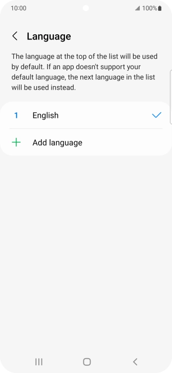 Press Add language. Press Add language.