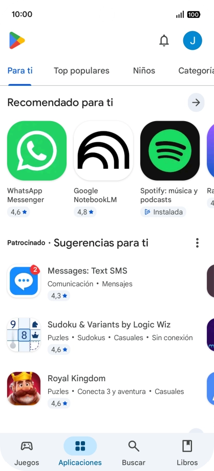 Pulsa el icono de perfil.