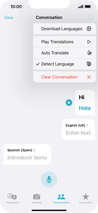 Press Clear Conversation.