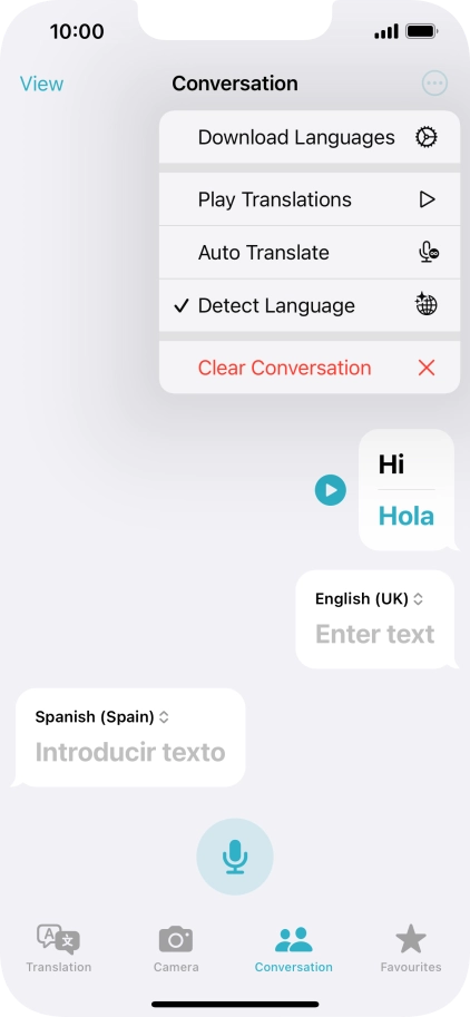 Press Clear Conversation.