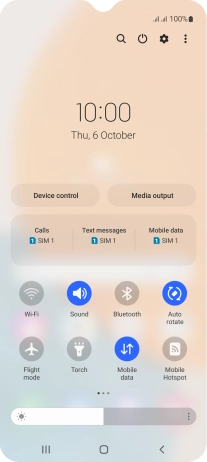 Press the power off icon.