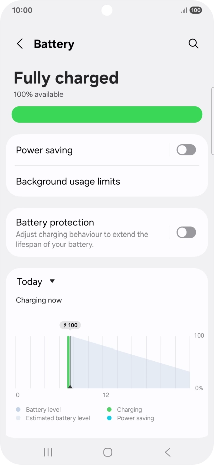 Press Battery protection.
