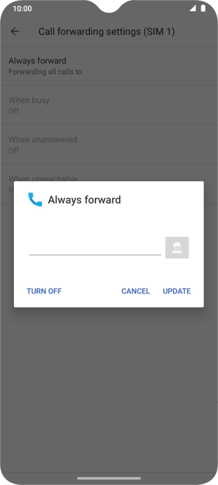 Press TURN OFF.