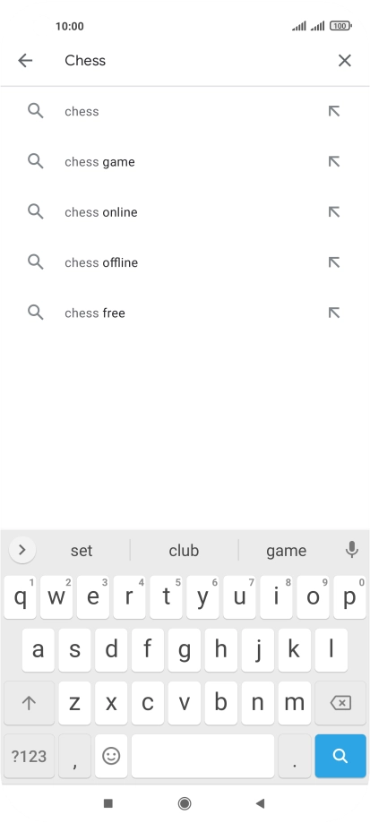 Key in the name or subject of the required app and press the search icon. Key in the name or subject of the required app and press the search icon.