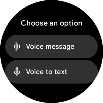 Press the required setting and follow the instructions on the screen to record and send the required reply.