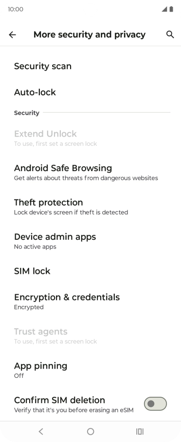 Press SIM lock.