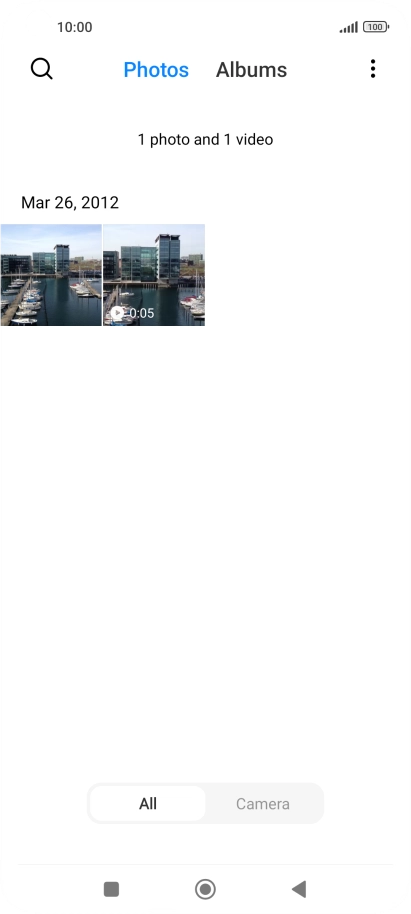 Press and hold the required picture or video clip.