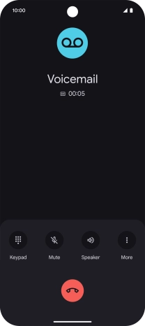 Press the end call icon. Press the end call icon.