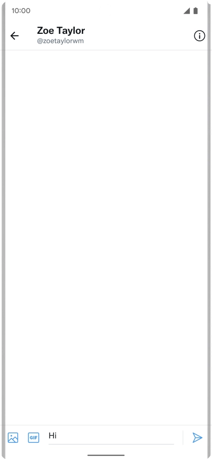 Write the required message and press the send icon. Write the required message and press the send icon.