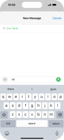 Press the send icon. Press the send icon.