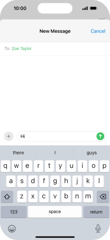 Press the send icon. Press the send icon.