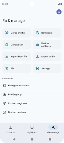 Press Manage SIM. Press Manage SIM.