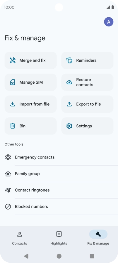 Press Manage SIM. Press Manage SIM.