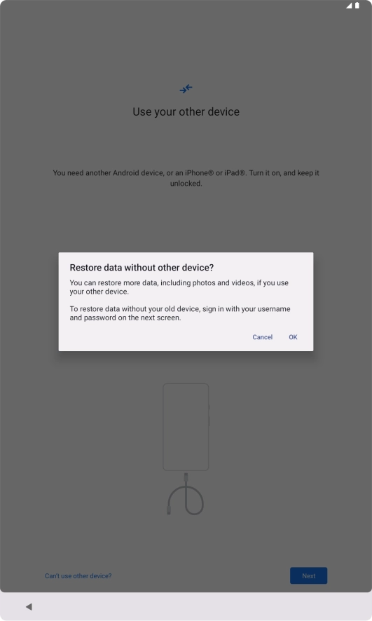 Press OK. Press OK.