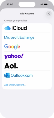 Press Microsoft Exchange.