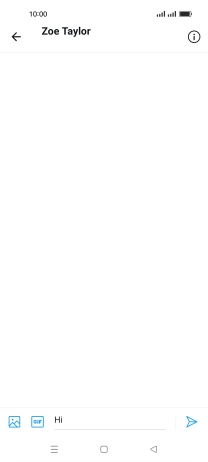 Write the required message and press the send icon.