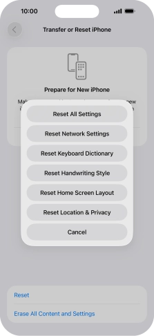 Press Reset Network Settings.
