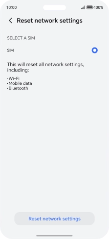 Press Reset network settings. Press Reset network settings.