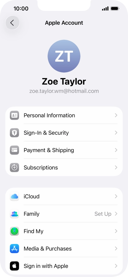 Press iCloud.