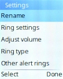 Select Ring settings.