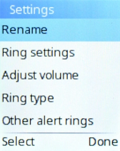 Select Ring settings.