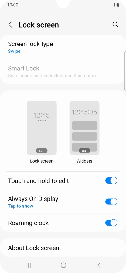 Press Screen lock type. Press Screen lock type.