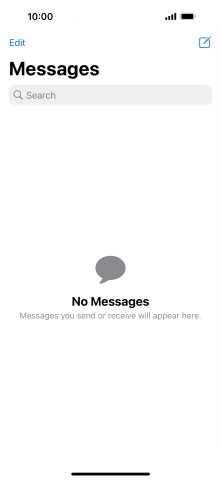 Press the new message icon. Press the new message icon.