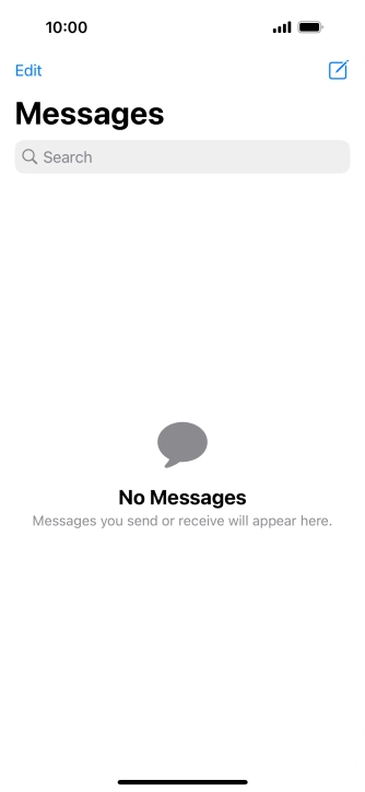 Press the new message icon. Press the new message icon.
