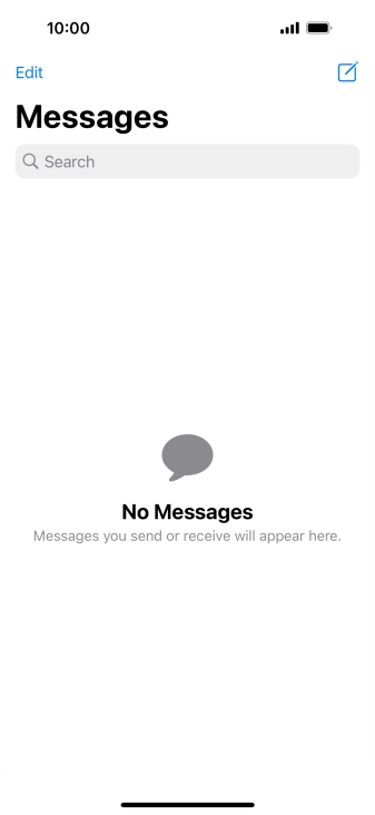 Press the new message icon. Press the new message icon.