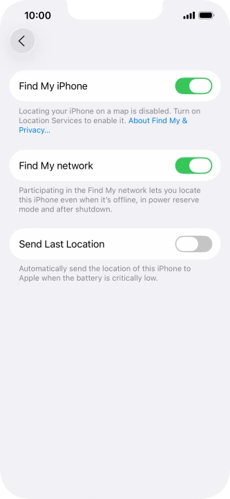 Press the indicator next to 