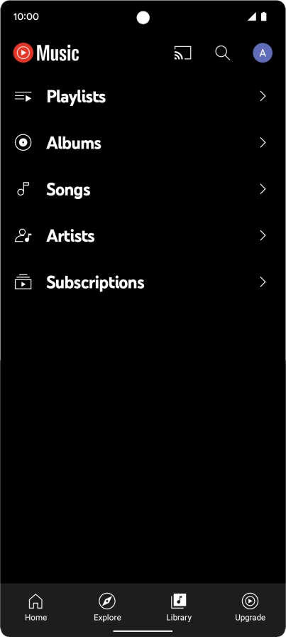 Press the required category and go to the required audio file.